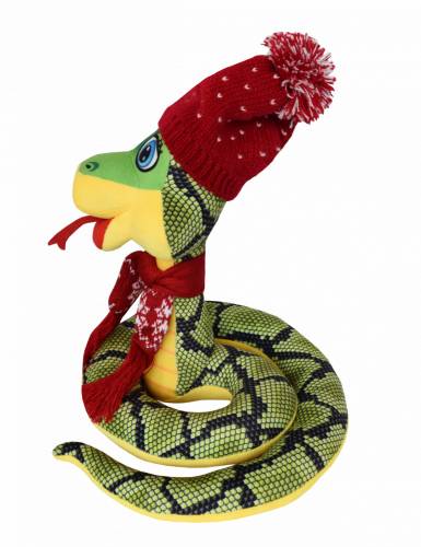 Змейка в шапке и шарфе 