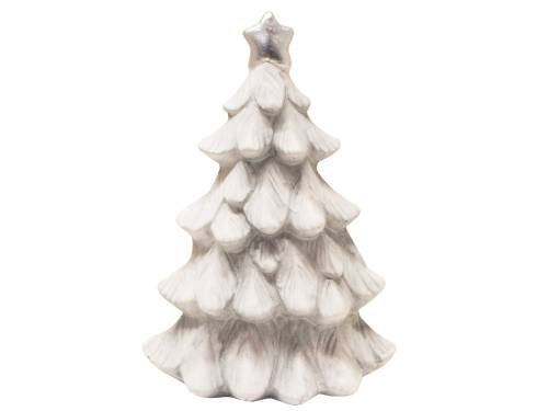 Елка и Дед Мороз заснеженная, керамическая фигурка 