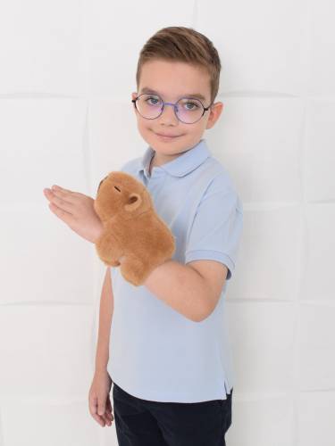 Капибара, плюшевая игрушка-браслет на руку 