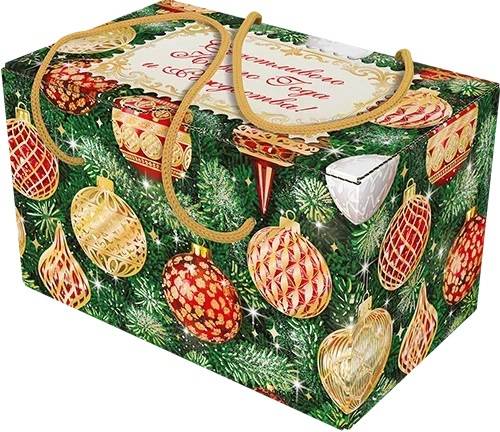 Драгоценная посылка, 20*12,2*12,5см, с веревочными ручками, МГК, тиснение