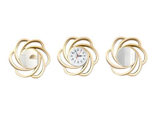 Часы настенные с двумя зеркалами